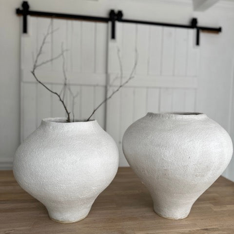 Large handmade ceramic vessels and decor by Muddy Heart