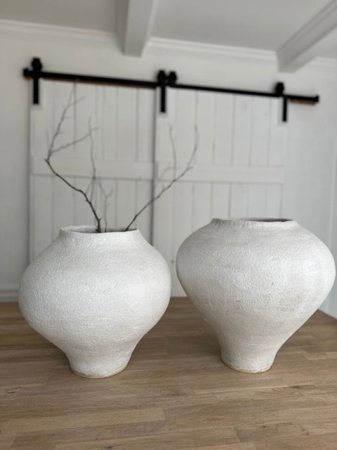 Large handmade ceramic vessels and decor by Muddy Heart