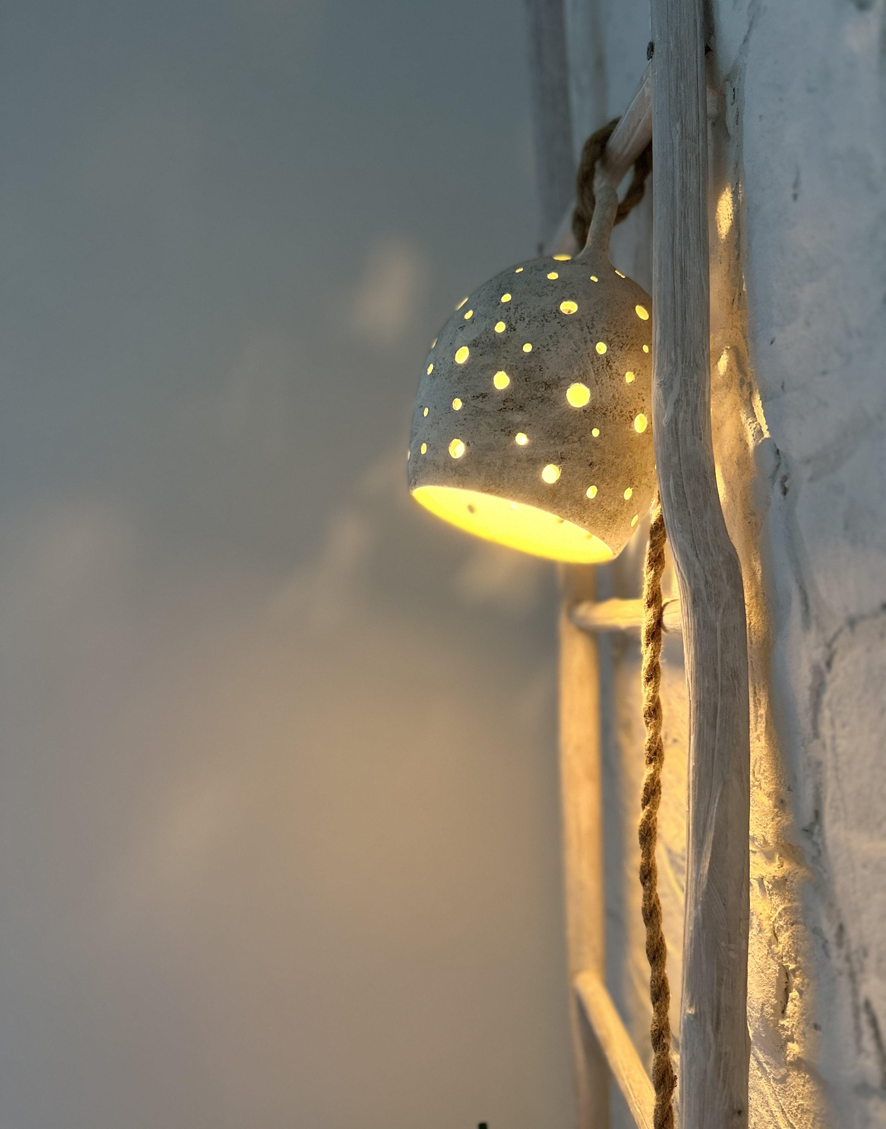 Handmade ceramic lighting by Muddy Heart