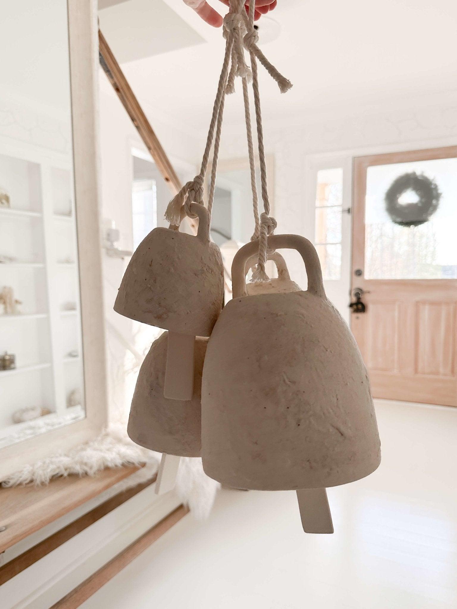 Handmade ceramic wish bell, ready to ship
