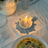 Handmade beaded ceramic candle holder by Muddy Heart