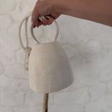 Handmade ceramic wish bell in a neutral, earthy finish