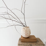 Handmade bellied stoneware vase in an earthy Unearthed textured finish