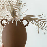 Handmade drop-shaped stoneware pod vase in a neutral glaze by Muddy Heart