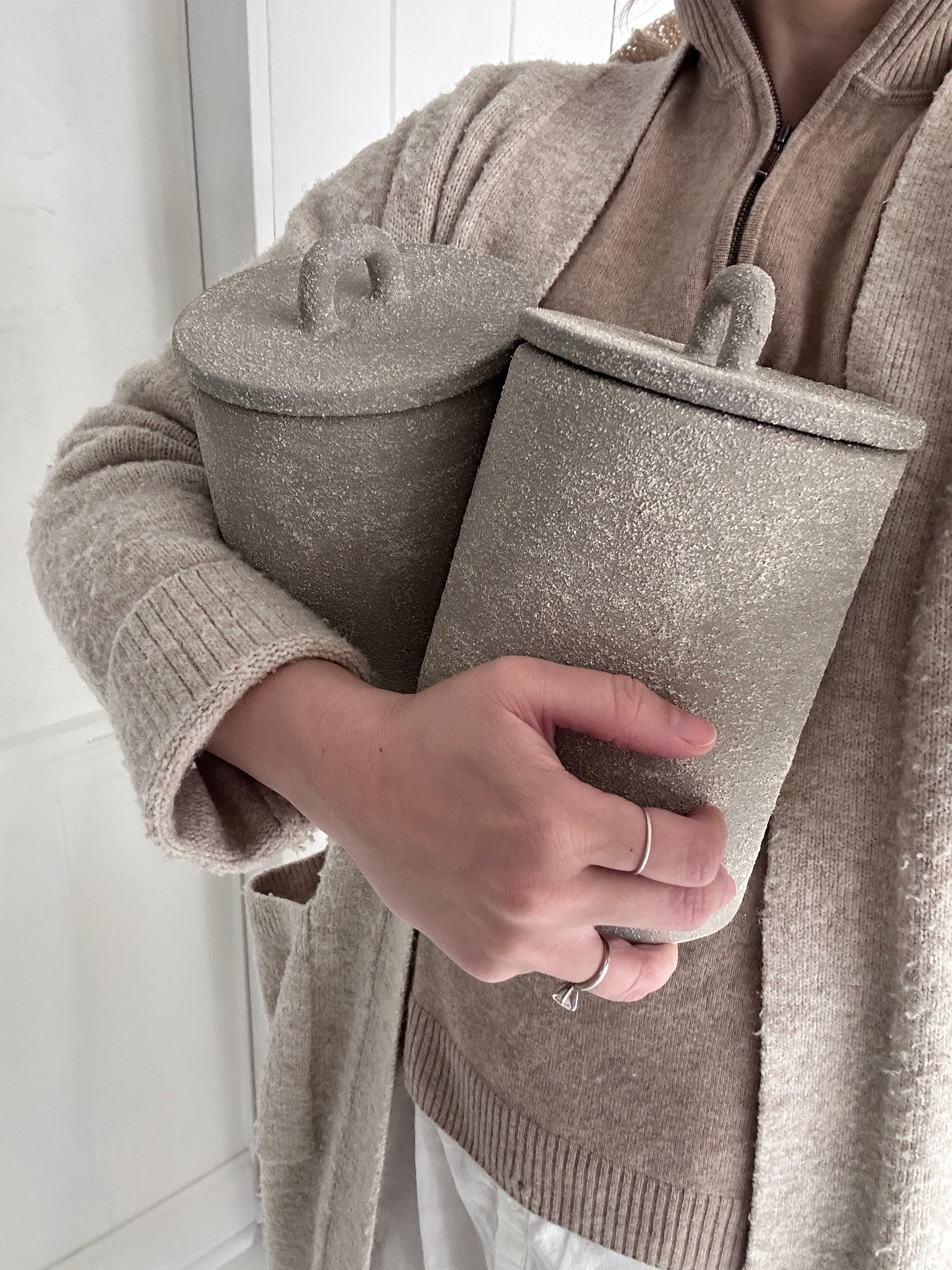 Handmade Ceramic Kitchen Canisters | Handmade Storage in 18 Neutral Tones — Muddy Heart, slow-made in North Carolina