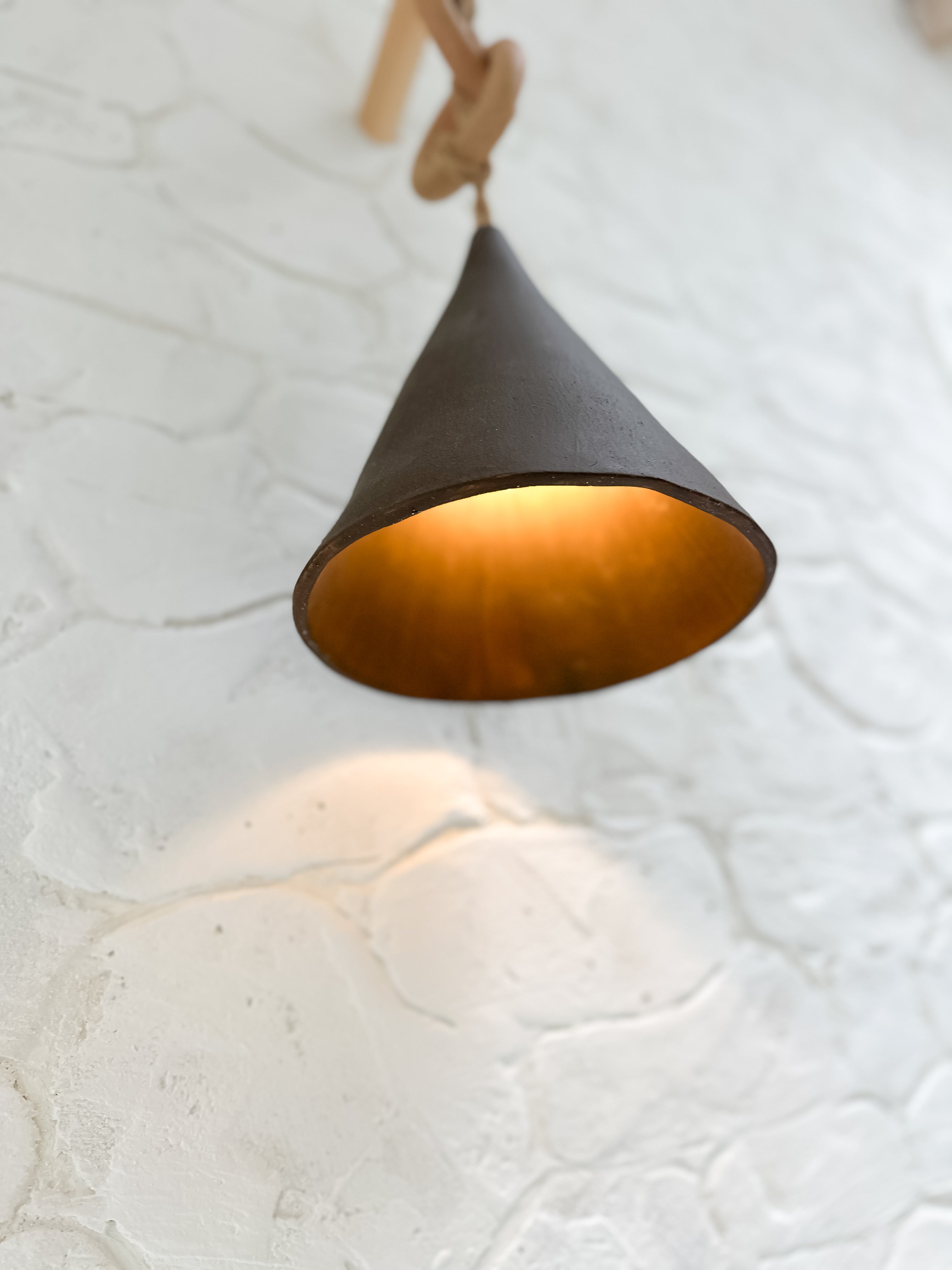 Ceramic loops pendant light, additional styled view