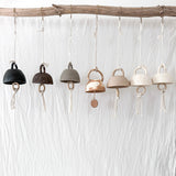 Small handmade ceramic bell in a neutral glaze, seconds sale