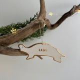 Personalized Turtle Ornament with 22K Gold | Custom Name Heirloom