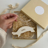 Personalized Turtle Ornament with 22K Gold | Custom Name Heirloom