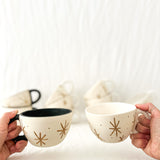 Handmade star-textured ceramic mug, seconds sale