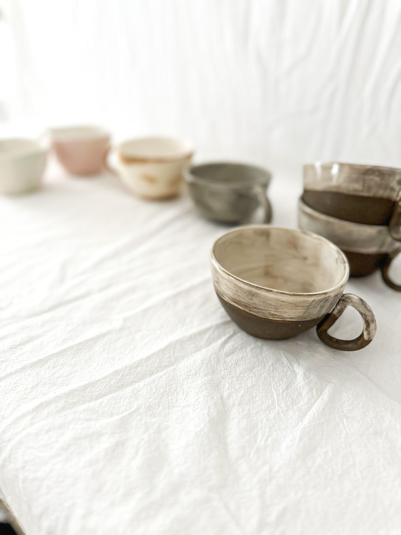 One-of-a-kind ceramic sample mug, dishwasher safe