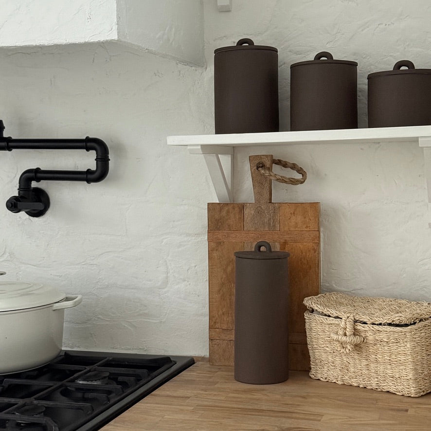 Handmade Ceramic Kitchen Canisters | Handmade Storage in 18 Neutral Tones — Muddy Heart, slow-made in North Carolina