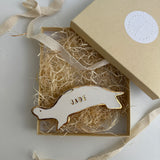 Personalized Turtle Ornament with 22K Gold | Custom Name Heirloom