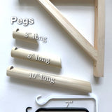Wall mounting hardware for hanging handmade ceramic bells and wall art
