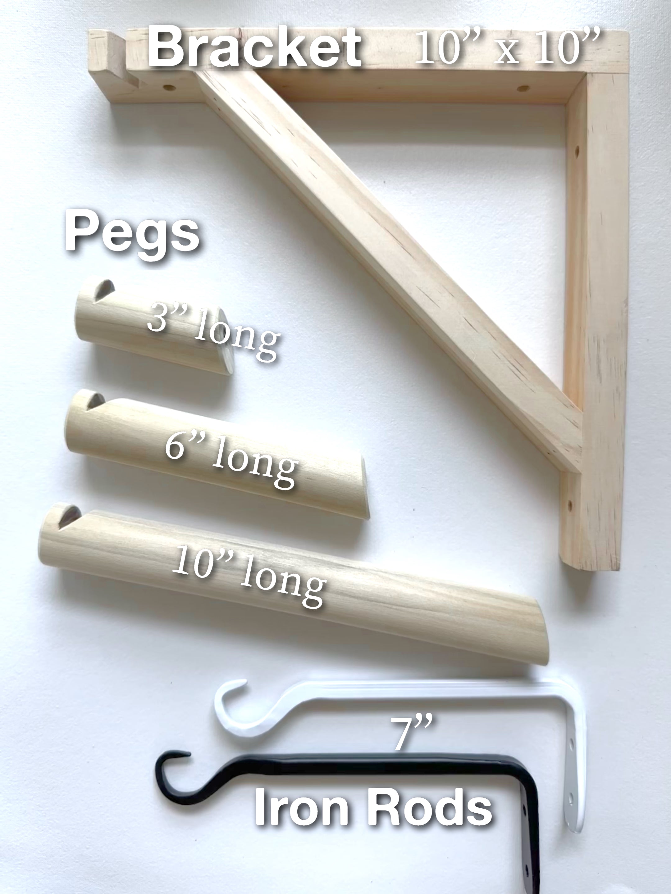 Wall mounting hardware for hanging handmade ceramic bells and wall art