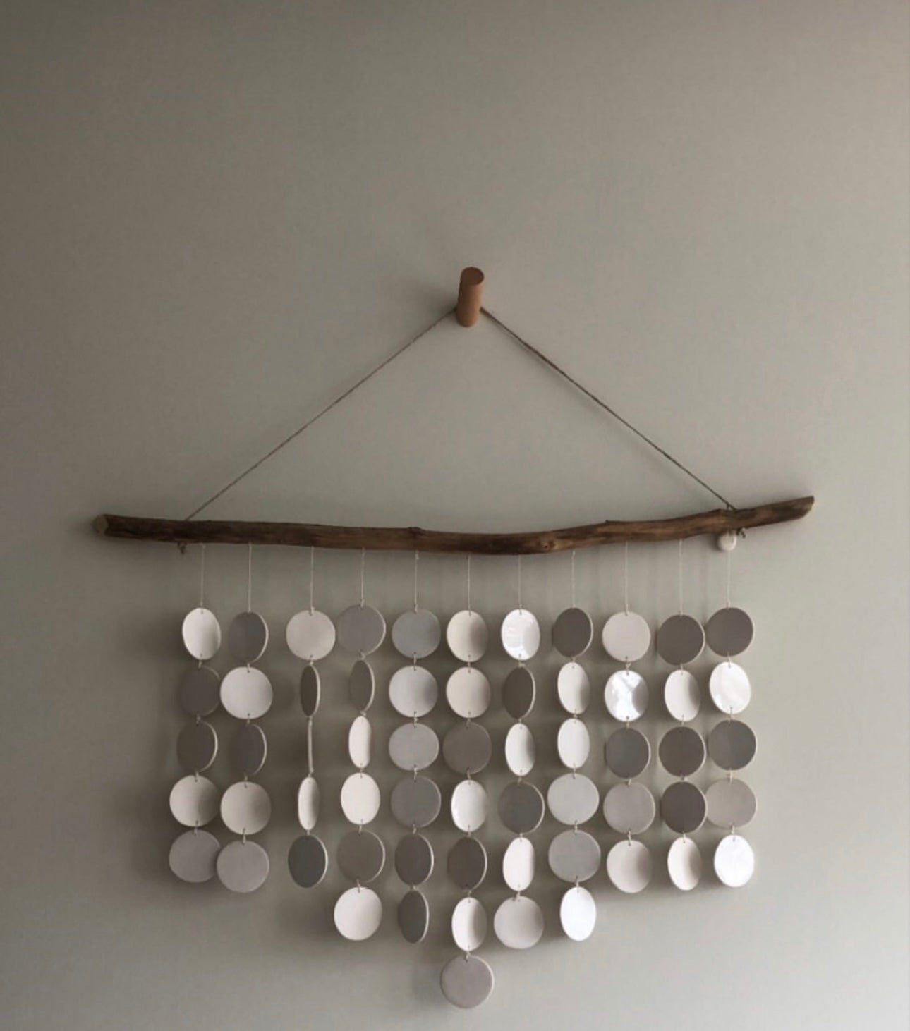 wabi sabi minimal wall disc wall art hanging