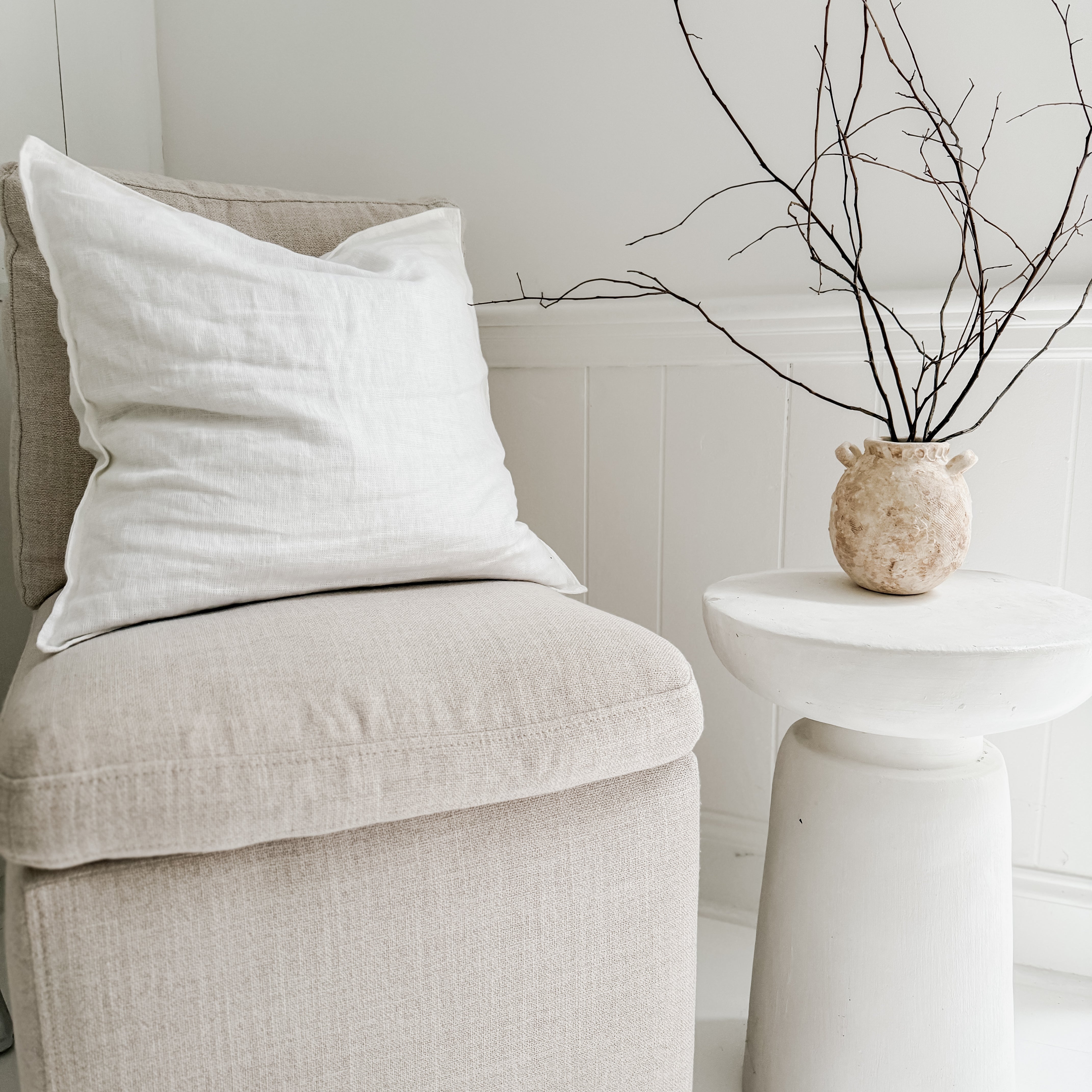 Handmade bellied stoneware vase in an earthy Unearthed textured finish