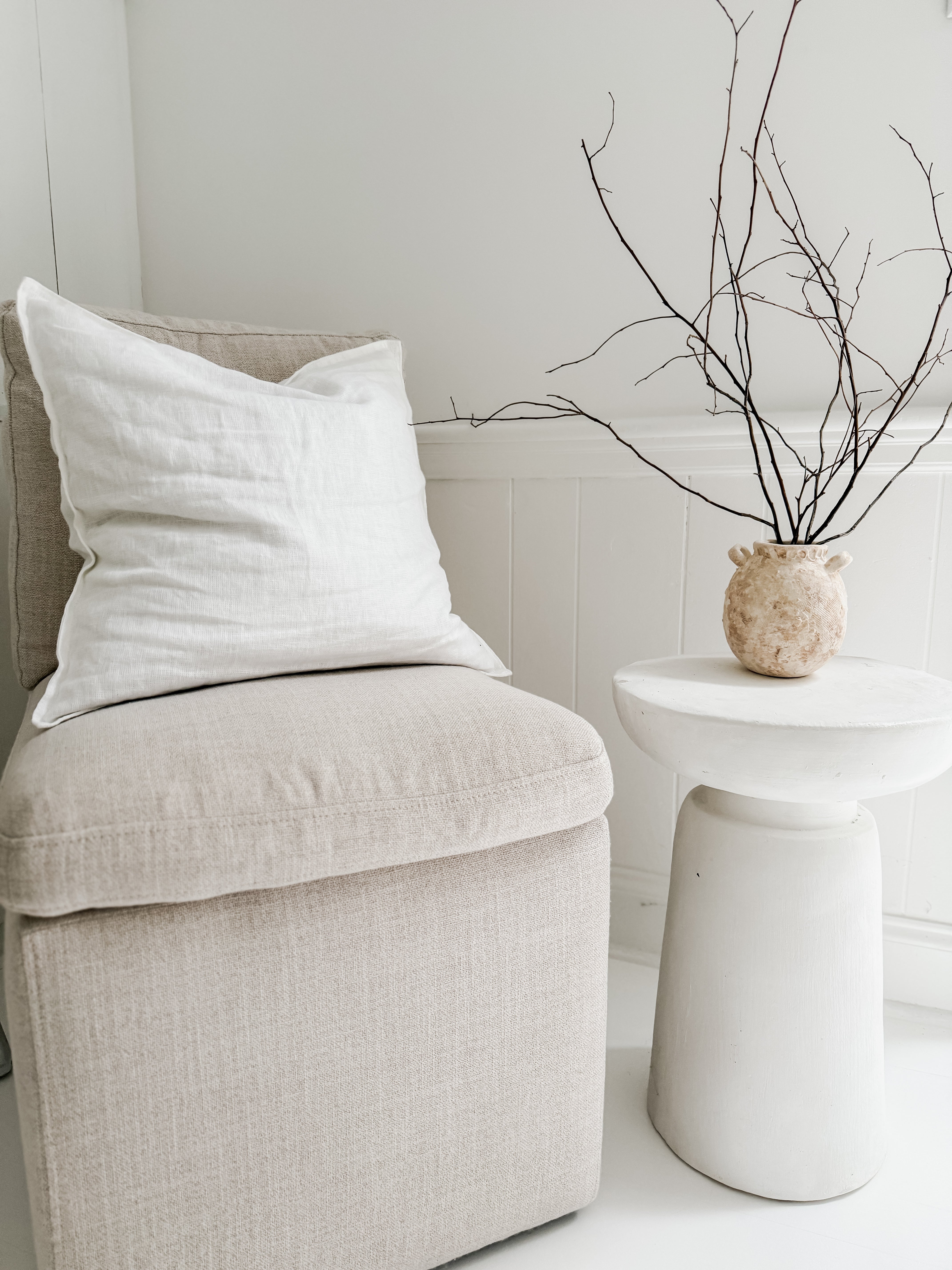Handmade bellied stoneware vase in an earthy Unearthed textured finish
