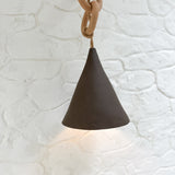 Handmade loops pendant light styled over a table