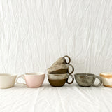 Neutral-glazed handmade ceramic coffee mug on sale