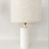Wilma ceramic table lamp styled on a bedside table