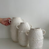 Rustic, textured ceramic vases for modern home styling