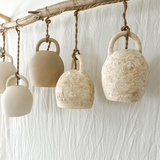 Handmade ceramic bell pendant lamp hanging, a seconds-sale piece