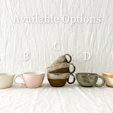 Slow-made ceramic mug with a subtle glaze variation, seconds sale