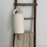 Handmade extra-large long ceramic bell with wooden ringer
