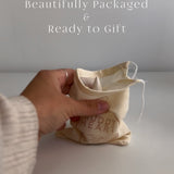 Handmade ceramic ring cone carved with little hearts and gilded in real 22-karat gold