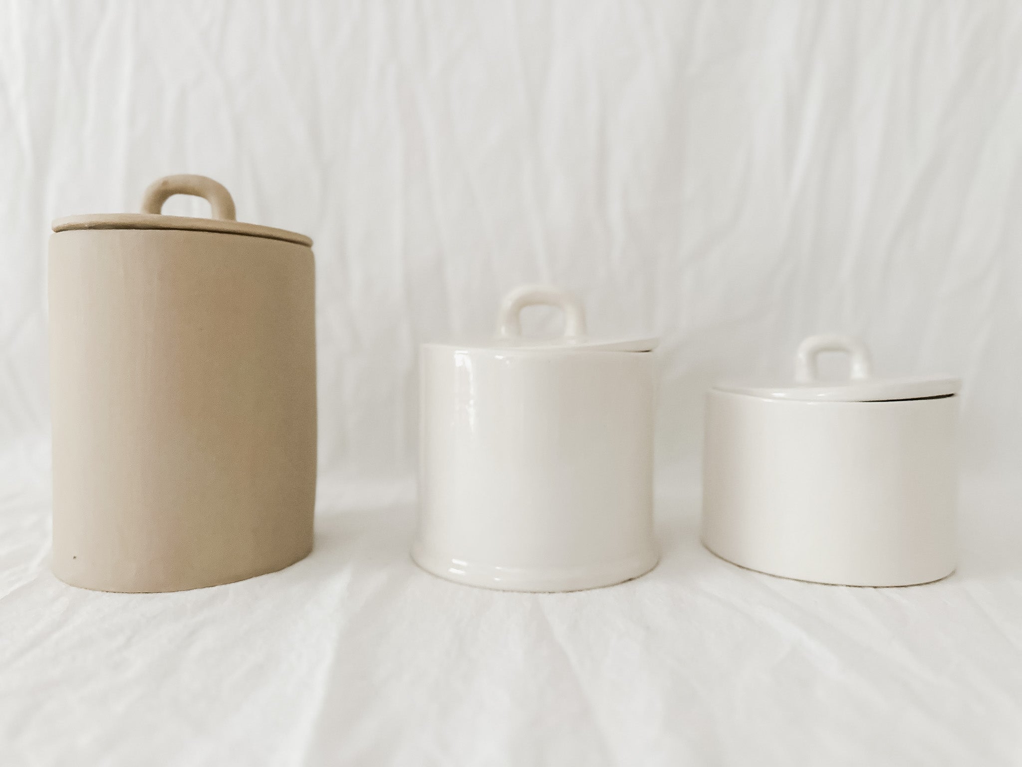Ceramic storage canister sample, fully functional seconds-sale piece