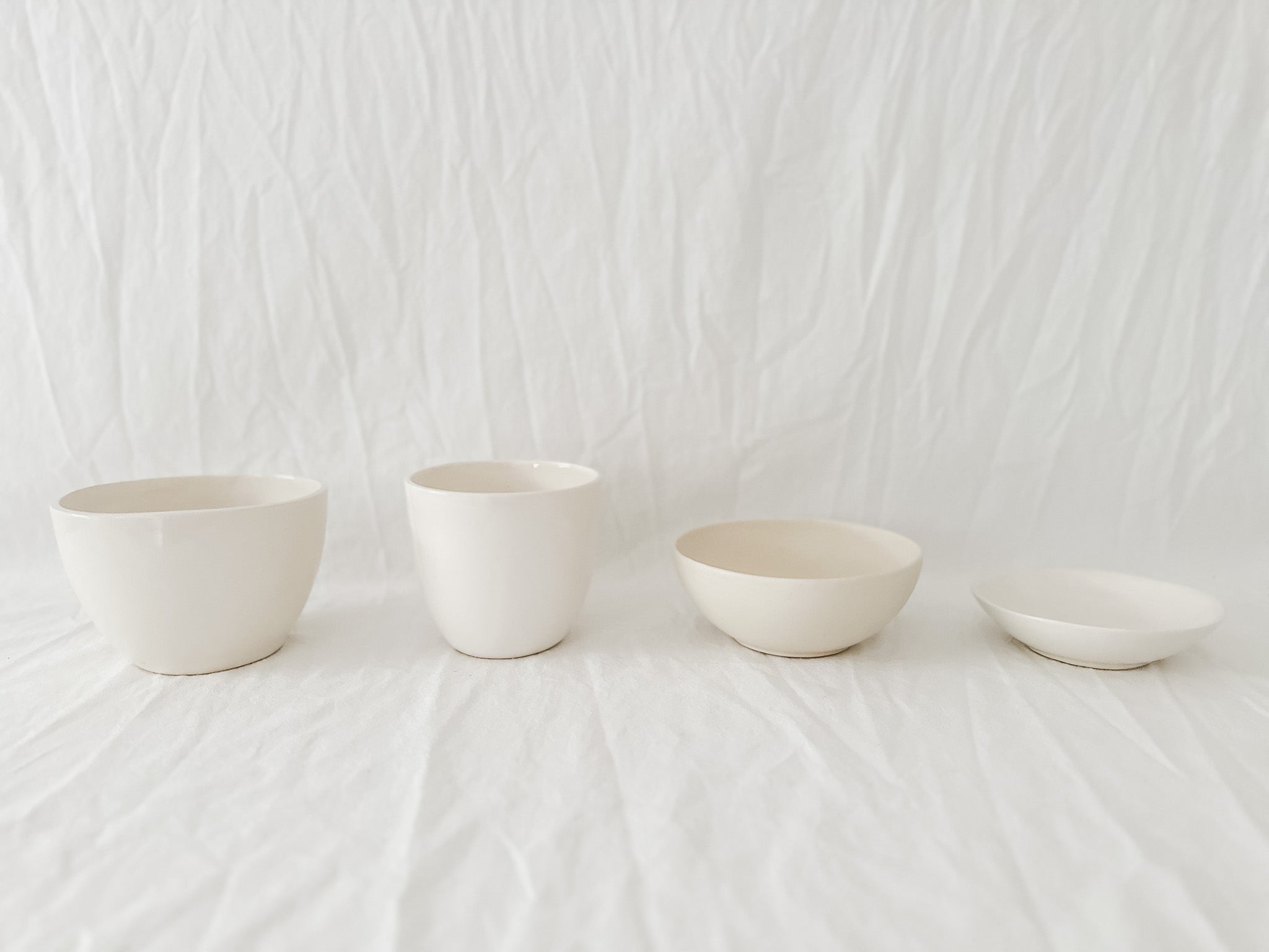 Handmade white ceramic bowl, food safe and fully glazed, seconds sale