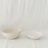 Gloss white ceramic bowl, handmade sample design, seconds sale