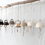 Neutral-glazed ceramic hanging bell, seconds sale