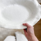 Large handmade rustic ceramic serving platter, 14 inches long, food-safe seconds-sale piece from Muddy Heart