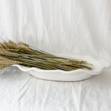 Large handmade rustic ceramic serving platter, 14 inches long, food-safe seconds-sale piece from Muddy Heart