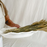 Large handmade rustic ceramic serving platter, 14 inches long, food-safe seconds-sale piece from Muddy Heart
