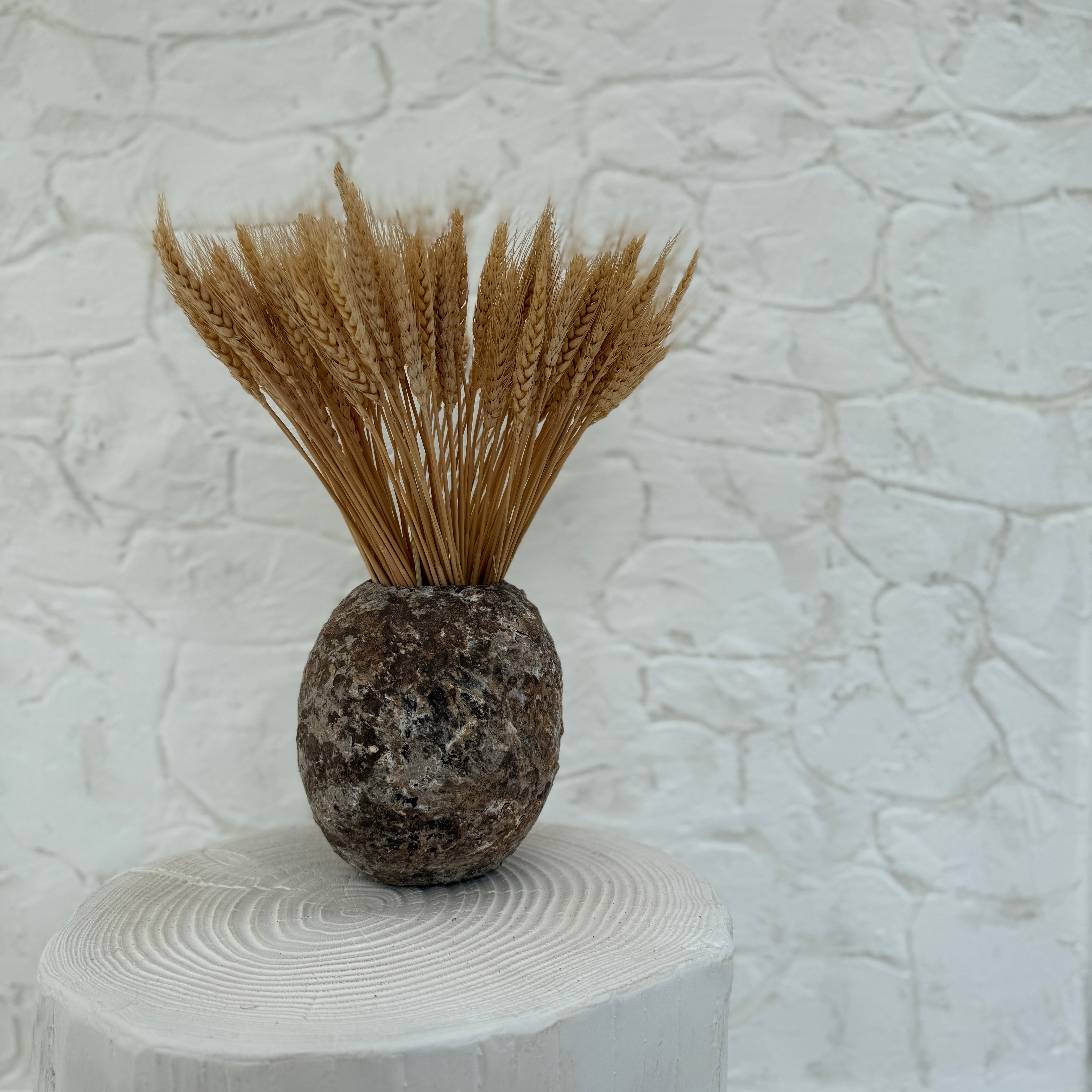 Handmade textured moon jar hand-built from wild North Carolina clays