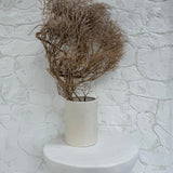 Handmade ceramic canister vase for kitchen utensils or flowers in a neutral finish