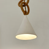 Handmade ceramic loops pendant light, alternate angle