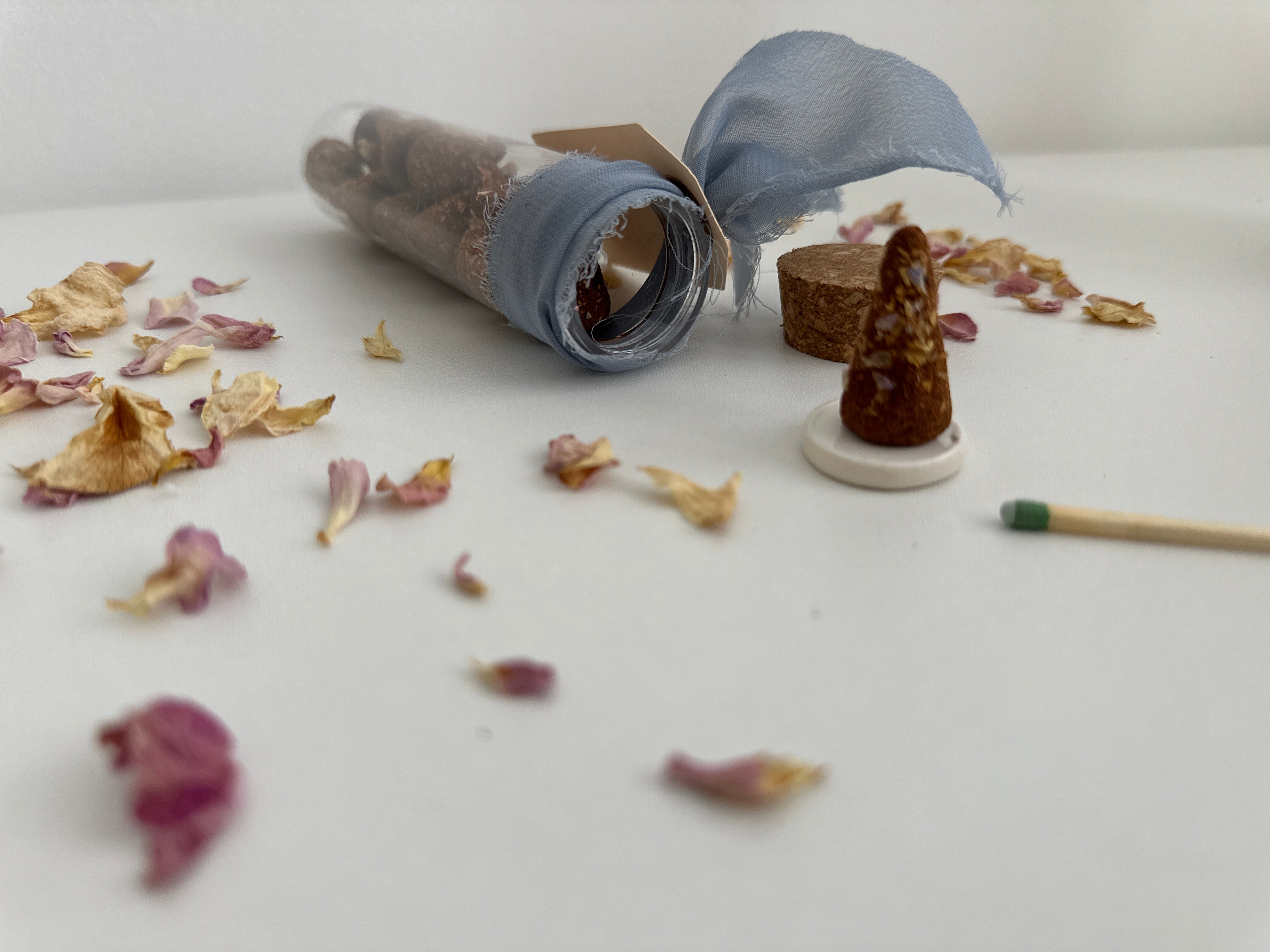 Bundle of hand-rolled natural incense cones