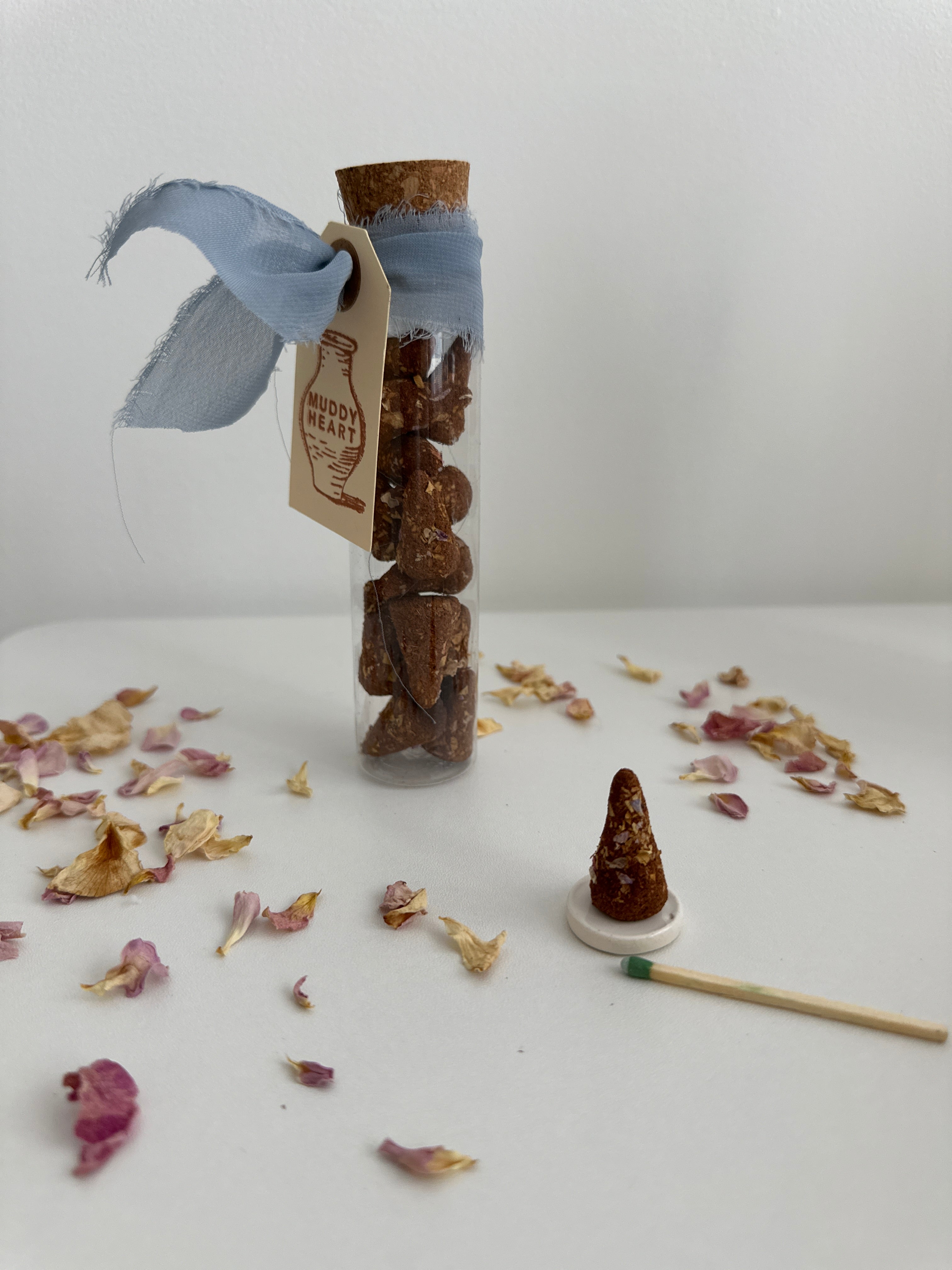 Hand-rolled incense cones in a gift set