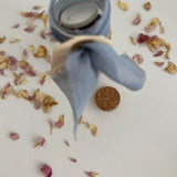 Hand-rolled natural incense cones, top view