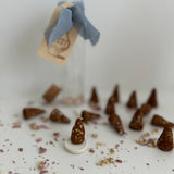 Hand-rolled incense cones in a sampler set