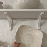 Handmade large lace-textured ceramic serving bowl by Muddy Heart