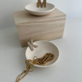 Personalized ceramic initial dish for rings and small treasures