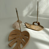 Handmade Hamsa hand ceramic incense burner and smudge dish