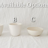 Gloss white ceramic bowl for everyday use, sample design