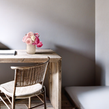 Star-textured ceramic vase, styled on a shelf