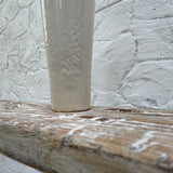 Handmade ceramic tumbler with antique lace texture
